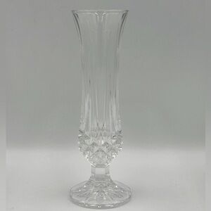 Vntg Longchamp Paris France by Cristal d’Arques 24% Lead Crystal Pedestal Vase